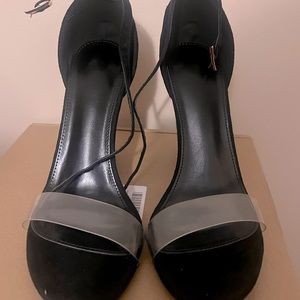Black wedge shoes